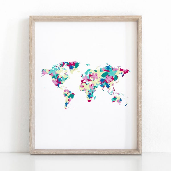 Printable World Map - Etsy
