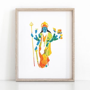 Goddess Durga Print, Instant Download Hindu Wall Art