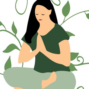 Cartel de meditación, descarga instantánea de impresión de yoga imagen 4