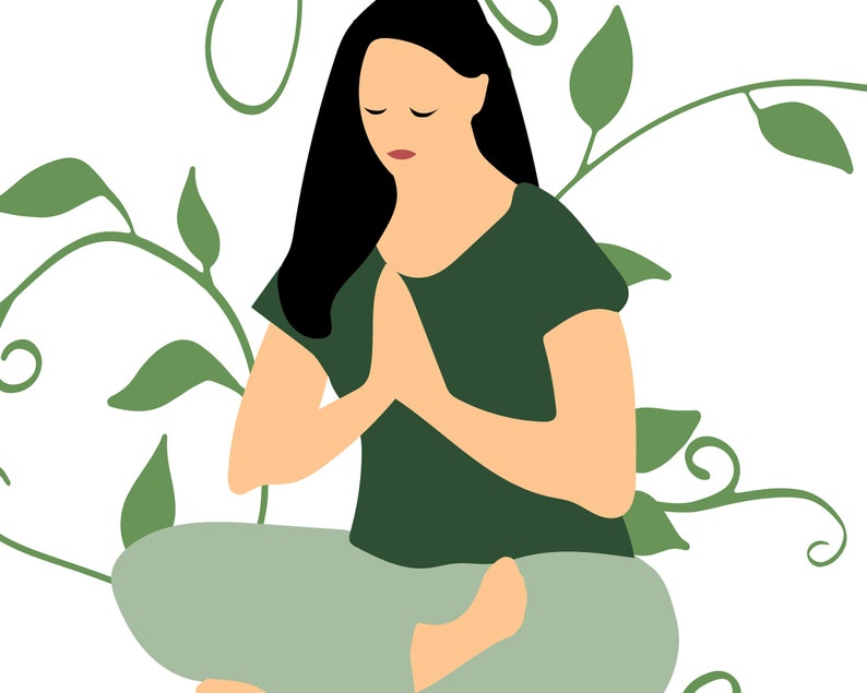 Cartel de meditación, descarga instantánea de impresión de yoga imagen 4