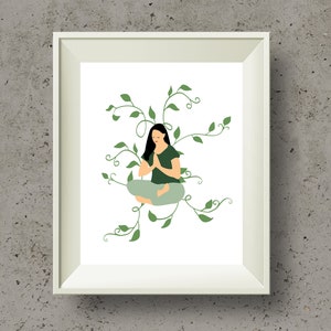 Cartel de meditación, descarga instantánea de impresión de yoga imagen 3