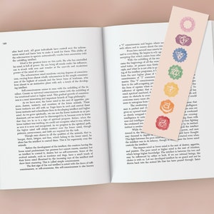Chakra Bookmark, Chakra Art, Yoga Gift, Printable Yoga Bookmark ...