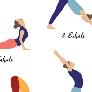 Inhale Exhale Sun Salutation Yoga Wall Art, Instant Download Yoga Print image 6