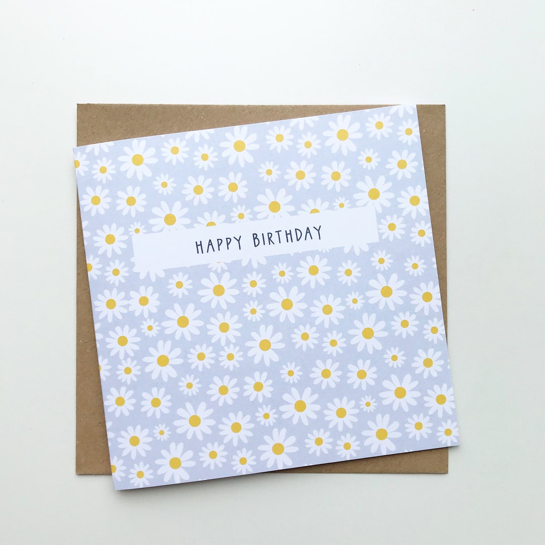 Happy Birthday Daisy Card - Etsy UK