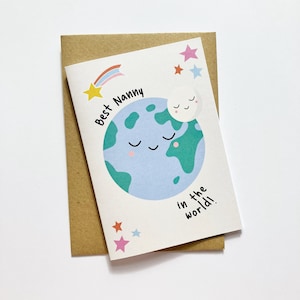 Best Nanny in the world card | Best Nanny | Birthday Card | Mother’s Day Card |