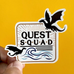 Quest Squad Sticker 3" | Inspired by Rebecca Yarros Onyx Storm Book |  Fourth Wing Iron Flame | Decal