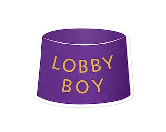 Lobby Boy Hat Sticker Decal from Grand Budapest Hotel Movie