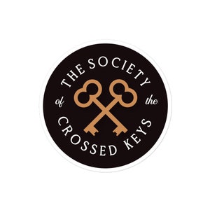 Society of the Crossed Keys Wes Anderson Grand Budapest Hotel Inspired Sticker