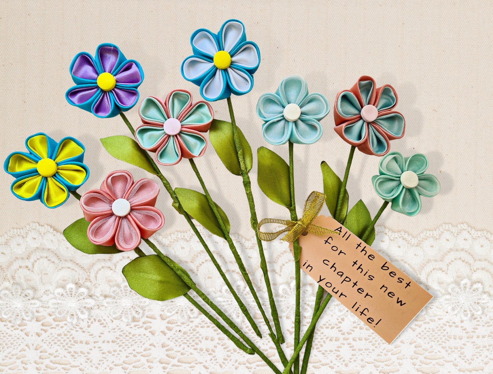 Retirement Flower Gift Personalised Daisy Flower Bouquet Etsy