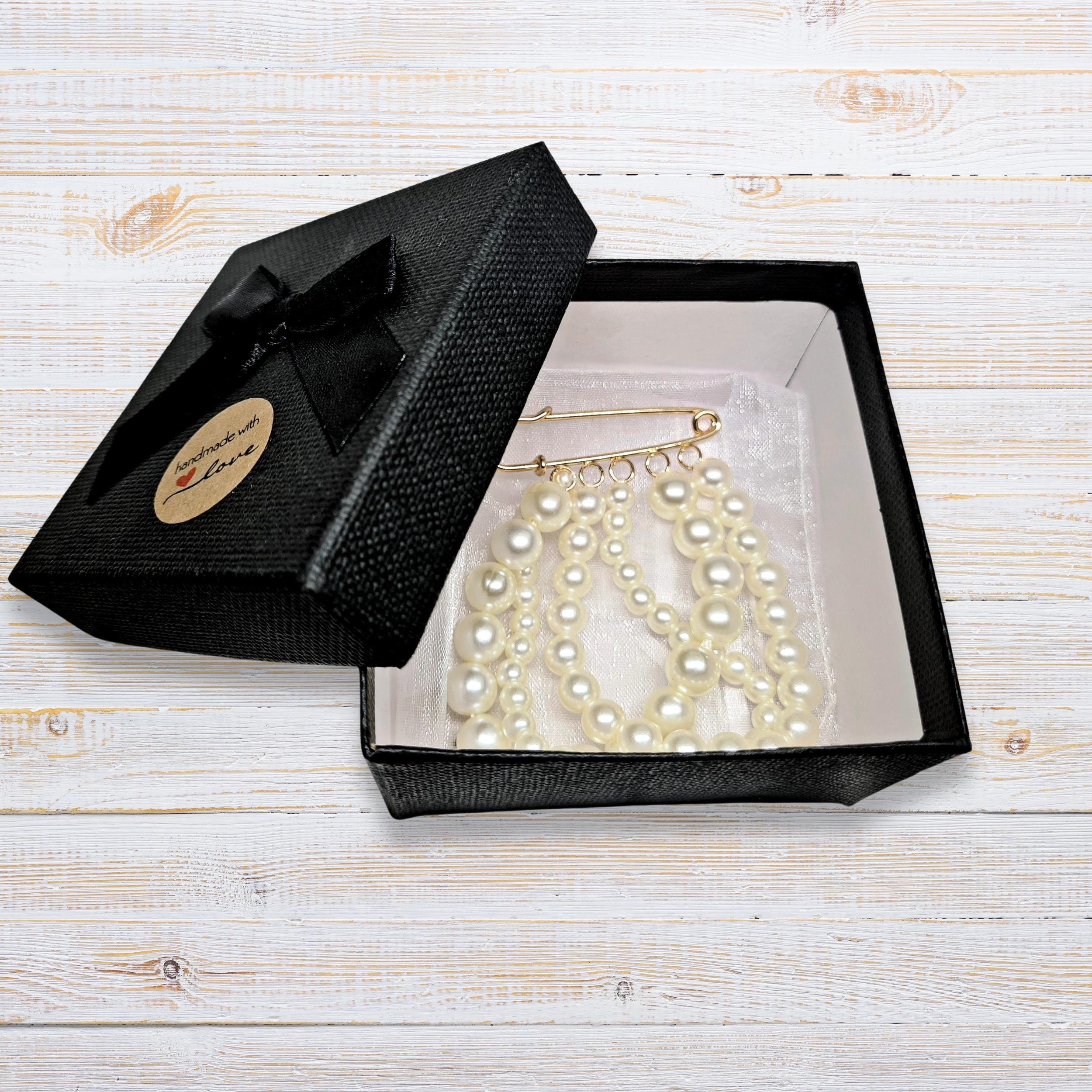 8 Spille Donna Con Perle E Cristalli - Per Cardigan, Vestiti E Sciarpe | Eleganti E Moderne - Foto 10