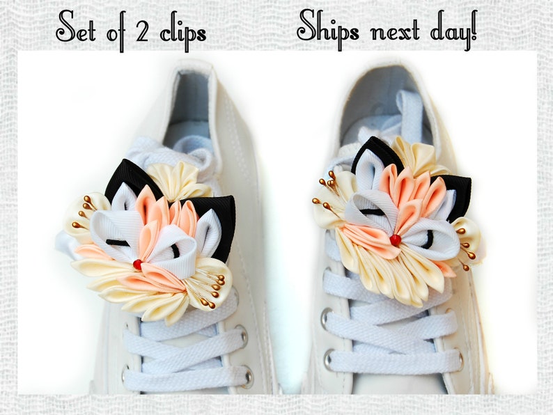 Shoelace charms Fabric shoe clips for kids fox shoe lace Etsy