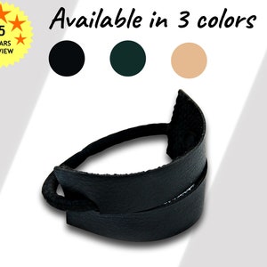 Vegan Leather Ponytail Wrap: Stylish Men's and Women's Hair Tie - Leather Band Available in 3 Colors