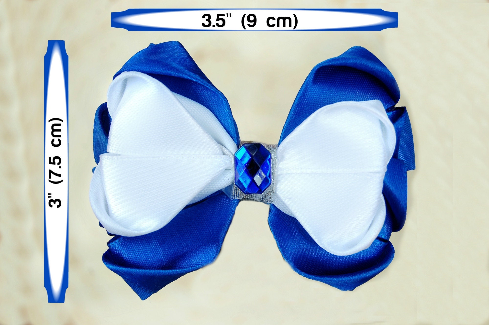 2. Big Royal Blue Hair Bow for Girls - wide 5