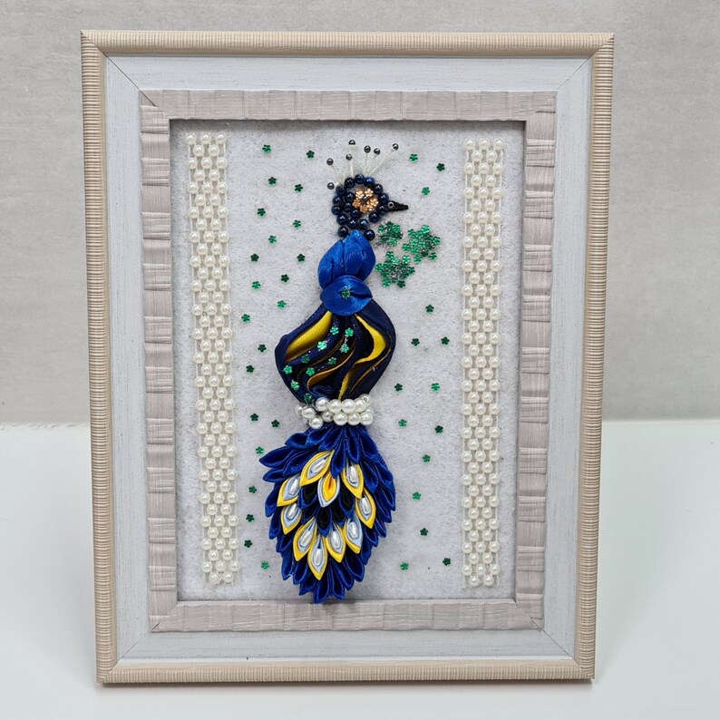 3D Peacock Figurine Framed Peacock Theme Gift for Etsy