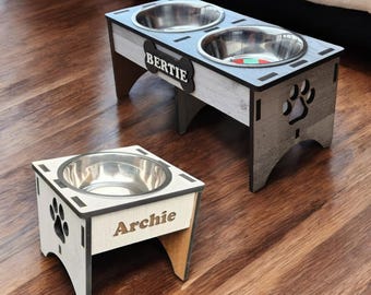 Custom Elevated Pet Bowl Stand for Small Dogs and Cats