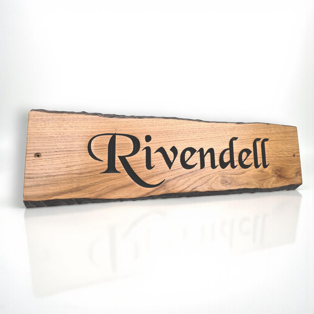 Rustic Engraved Sign Custom Engraved Oak House Sign: Rustic Barn & Cottage Decor - Etsy