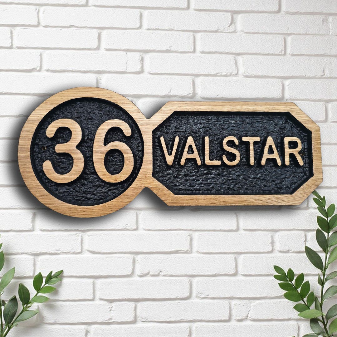 Custom Oak Wood Sign: Carved Rustic Home Decor (150x350mm) - Etsy
