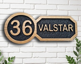 Custom Oak Wood Sign: Carved Rustic Home Decor (150x350mm)