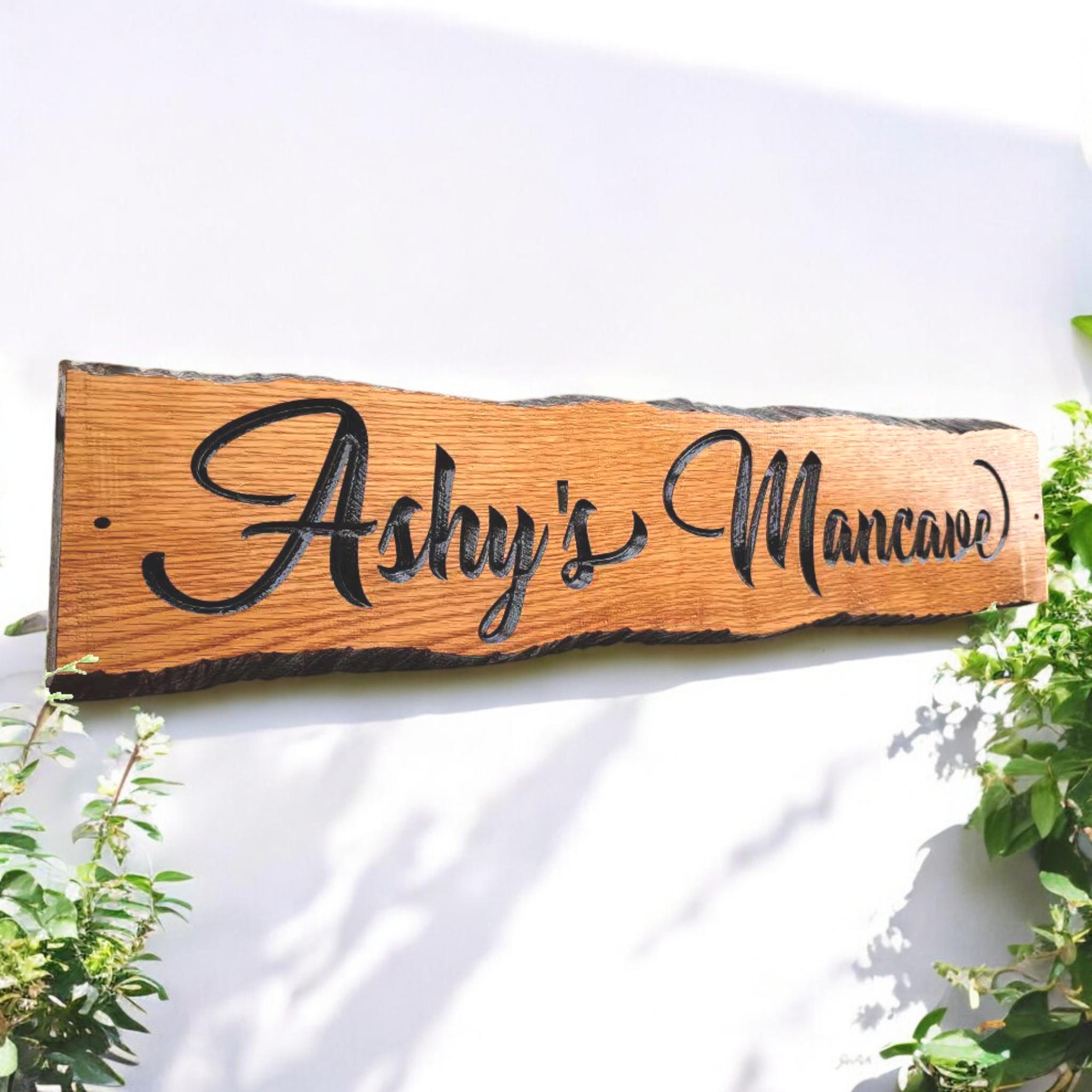 Targa Per Casa In Rovere Massello Personalizzata - Incisa A Mano - Regalo Perfetto Per Giardino O Ingresso