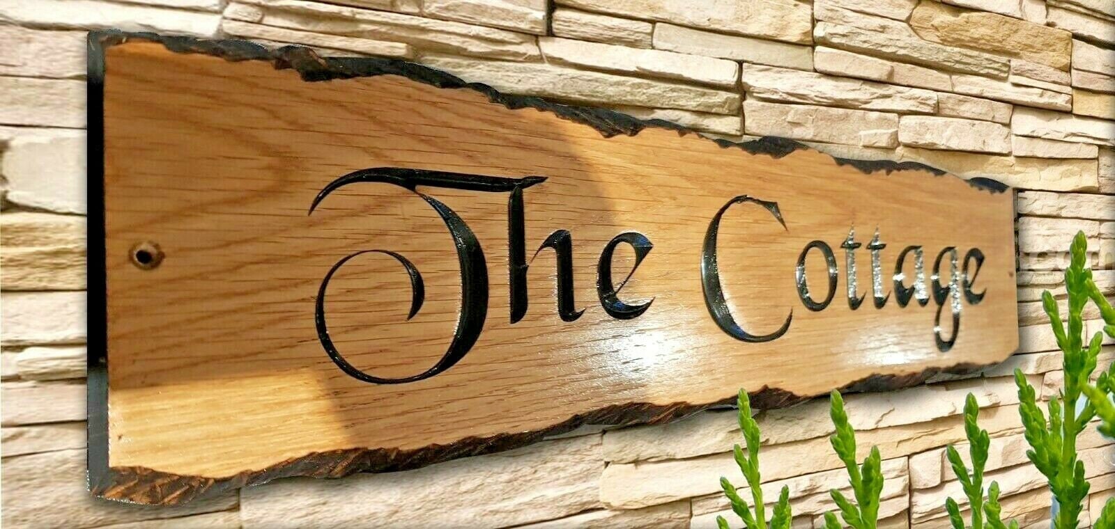 Personalized Oak Carved Wooden Home House Number Name Rustic Etsy UK