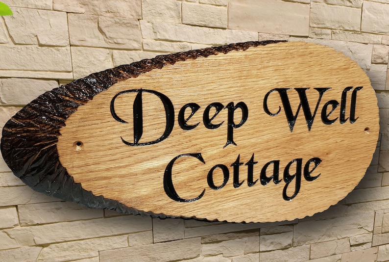 Personalised Rustic Oak Wooden Sign, Housewarming Gift, Custom Wall