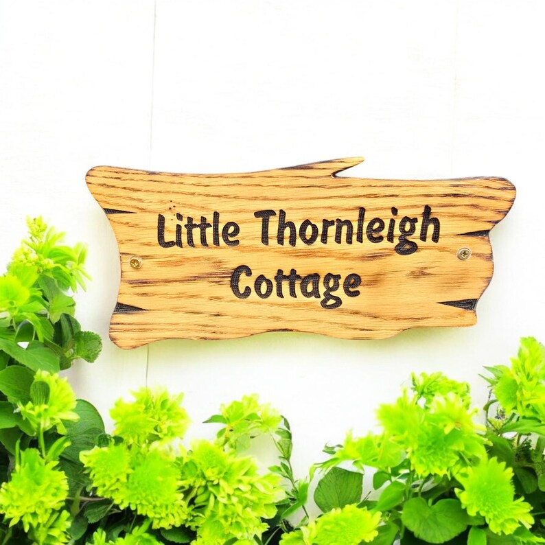 Custom Engraved Wooden Cottage Sign - Handmade Rustic Home Decor - Etsy