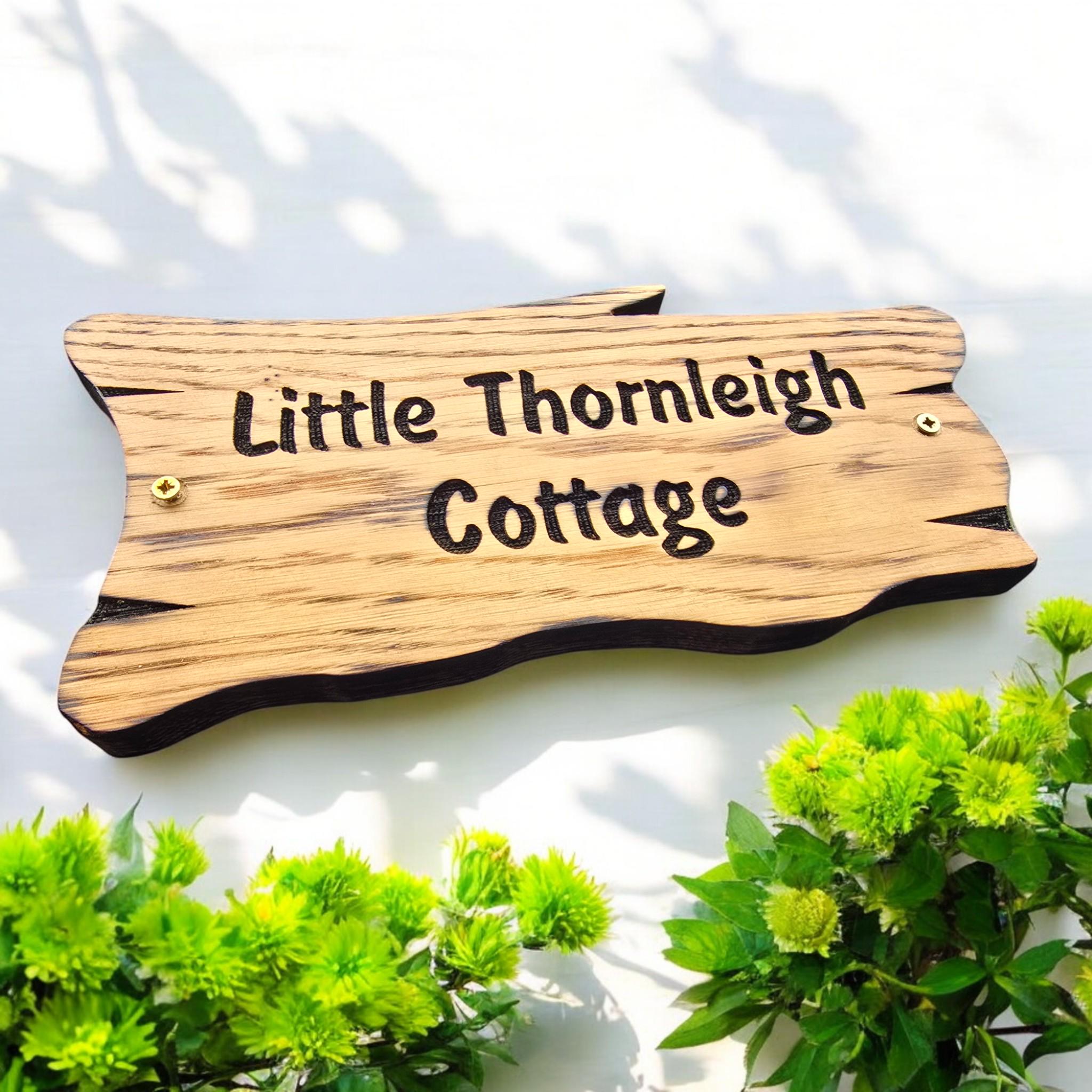 Custom Engraved Wooden Cottage Sign - Handmade Rustic Home Decor - Etsy