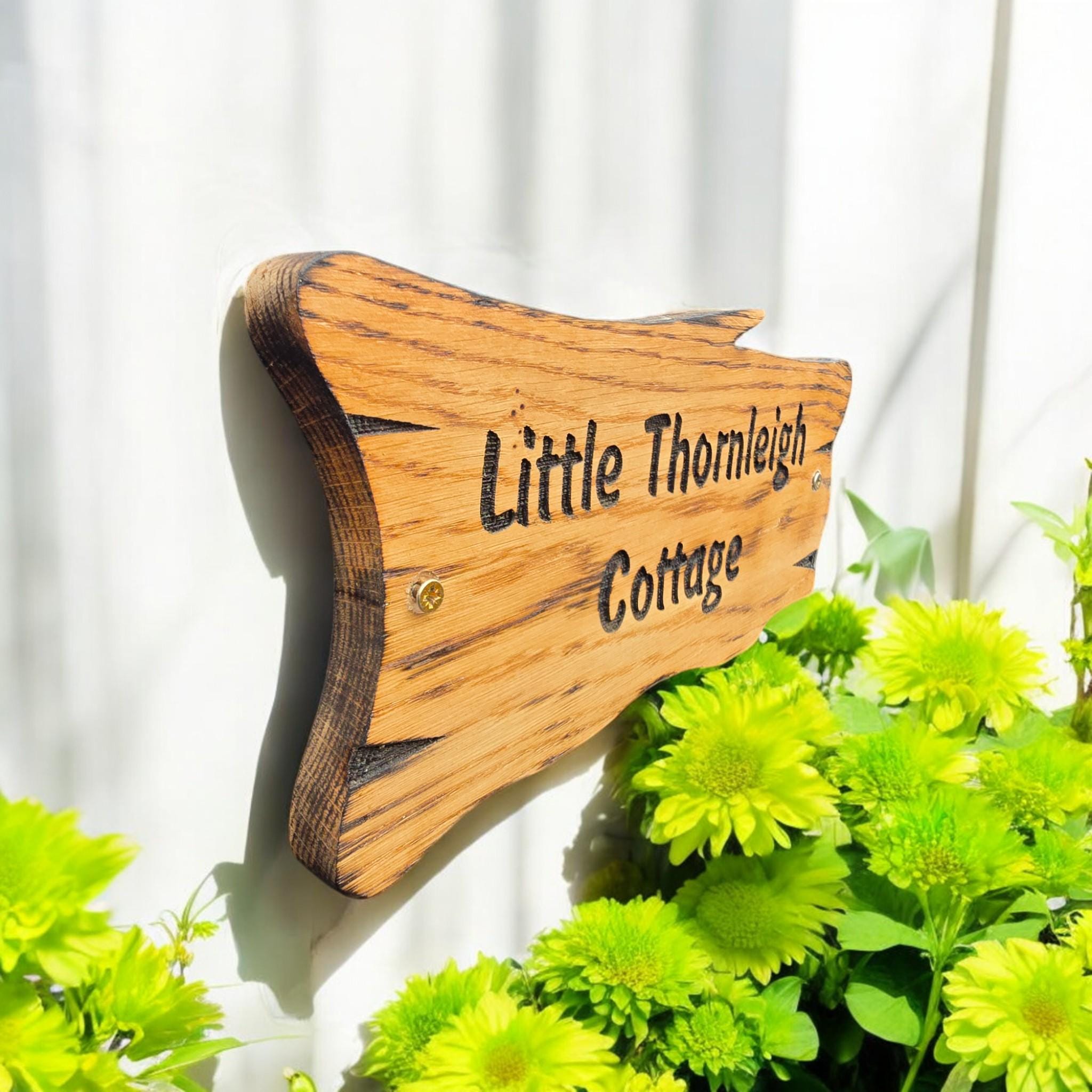 Custom Engraved Wooden Cottage Sign - Handmade Rustic Home Decor - Etsy