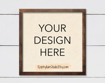 Download Free Poster Frame Mockup, Frame Mockup, Square Wood Frame Mockup, Blank Frame Stock Photo, Square Frame Mockup PSD Template
