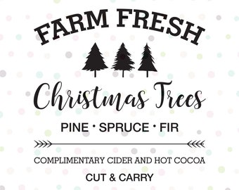 Download Farm fresh christmas tree svg | Etsy