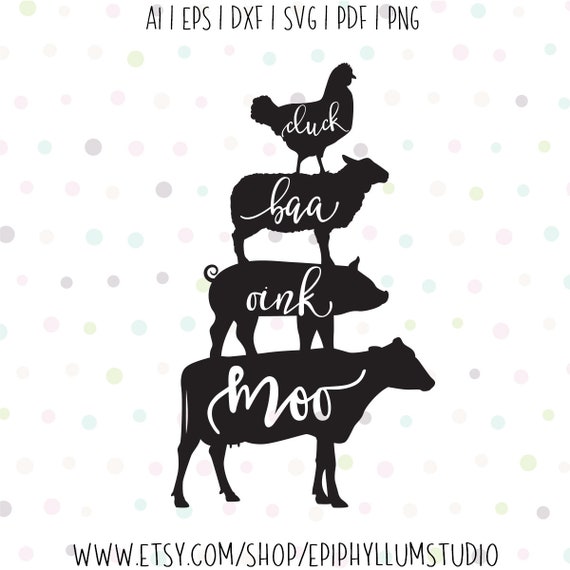Download Stacked Animal Svg Farmhouse Svg House Sign Svg Farm Svg Etsy