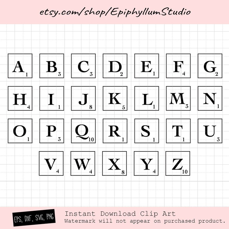 Download Scrabble Letters SVG Scrabble Tile SVG Alphabet SVG ...