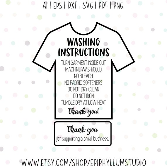 Download Tumbler Care Card Svg Washing Instruction Svg Care Etsy