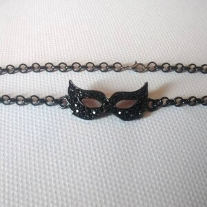 Choker necklace// mask pendant // Gothic necklace // choker // gothic necklace // alternative necklace mask necklace