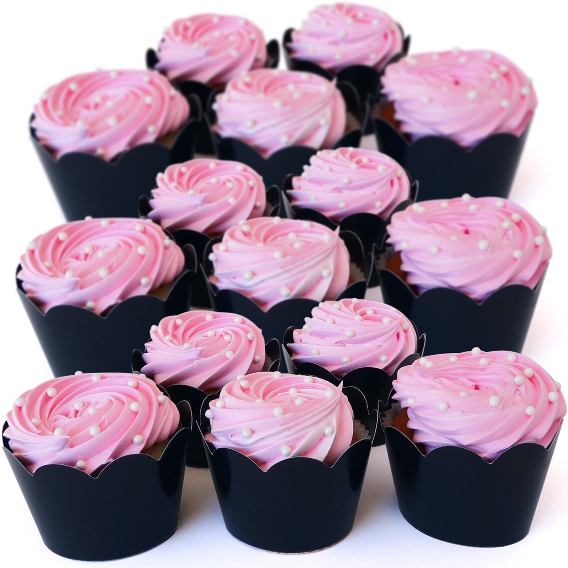 Black Cupcake Wrappers Graduation Cupcake Wrappers Black Etsy