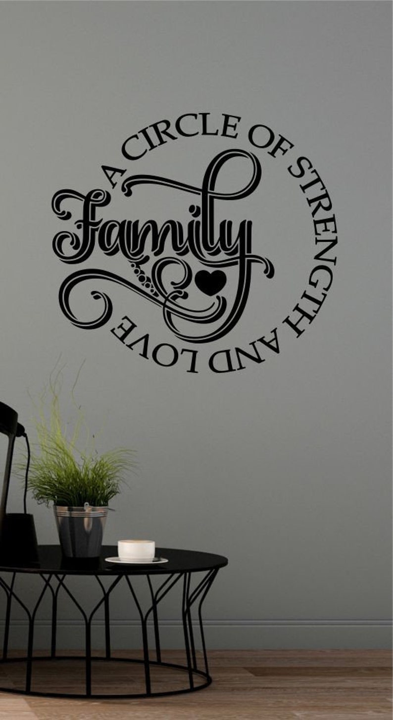 A Circle of Strength and Love Family Vinyl Wall Art Decal - Etsy