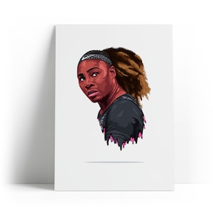 Serena Williams Illustrated Print