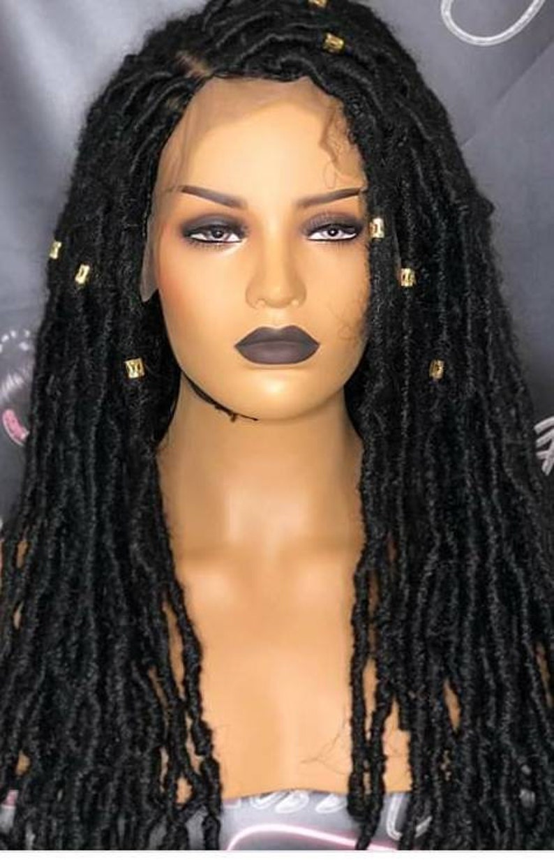 Ready to ship/Dread locks wig Goddess locks 360 frontal Etsy