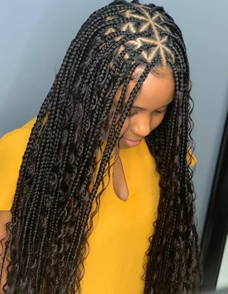 Bohemian Braids Boho Braids Braided wigs Knotless Braids | Etsy