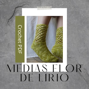 Media Crochet / Flor de Lirio // Patrón PDF
