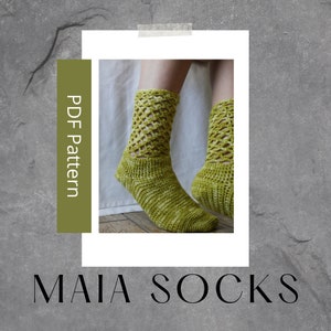 Maia Crochet Sock Pattern // PDF Digital Download