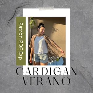 Patrón PDF Cardigan Verano // Cardigan Crochet // Patrón español