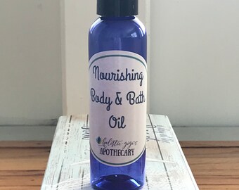 Nourishing Body & Bath Oil, after shower moisturizer, infused with healing nutrients and antioxidants