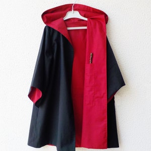 Adult wizard robe fully lined, Cosplay hooded cloak with sleeve