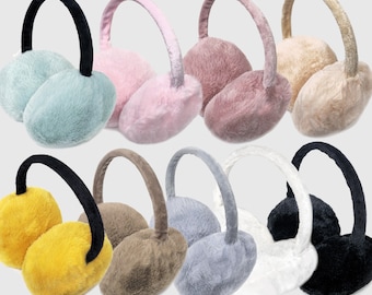 Orejeras ajustables de piel vegana: estilo cálido para el invierno