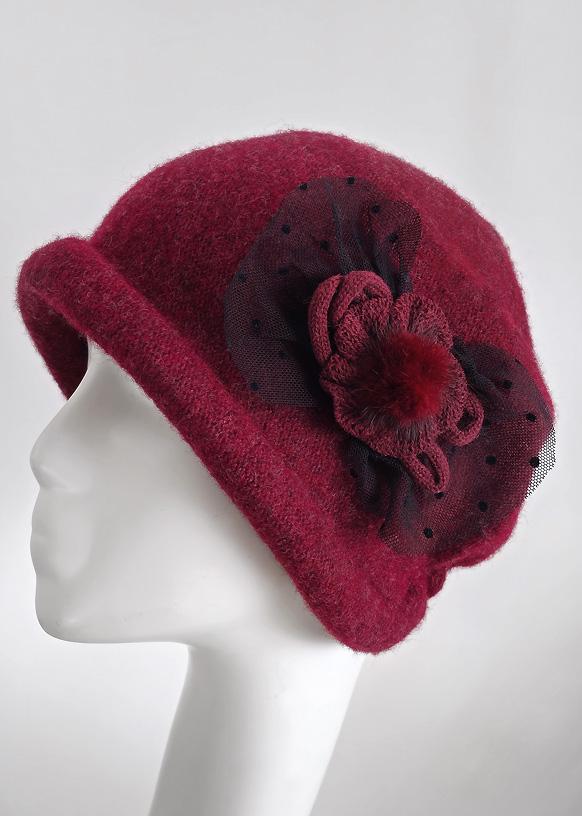 Beautiful Beige Wrinkled Bow Classy Cloche Hat