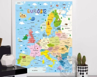 Poster Map of Europe A3 / 30x40