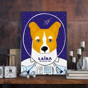 Cartel Laika el perro A3 / 30x40