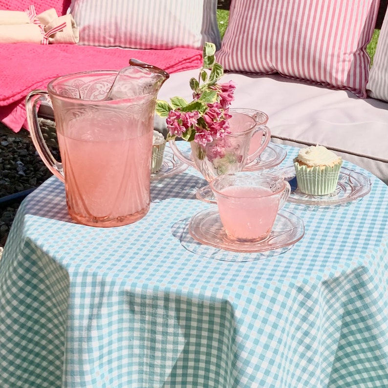Pink Glass Tea Set 1930s Hazel Atlas Pink Depression Glass in Etsy UK