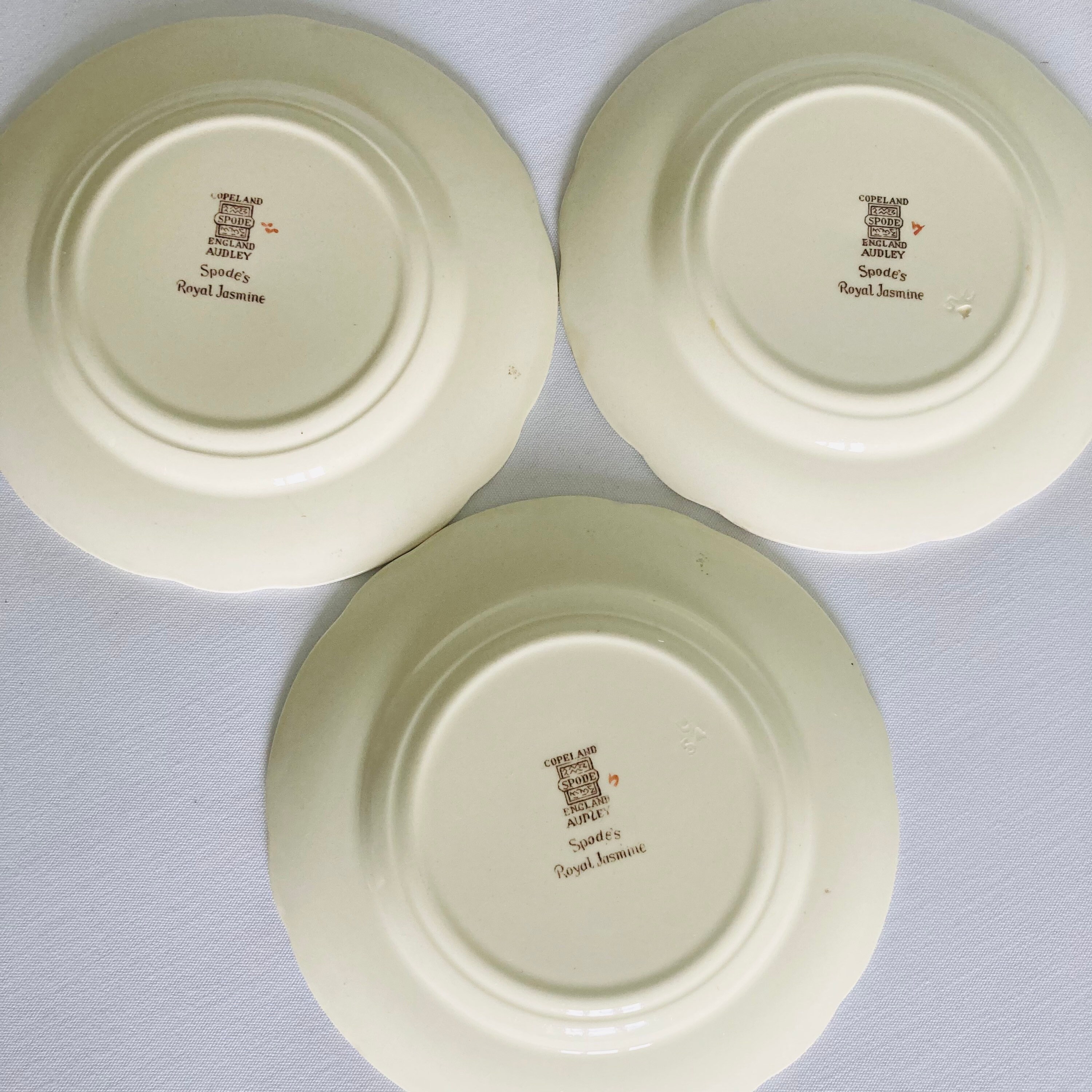 Spode Audley Royal Jasmine Plates Set of 3 Small Spode Etsy UK
